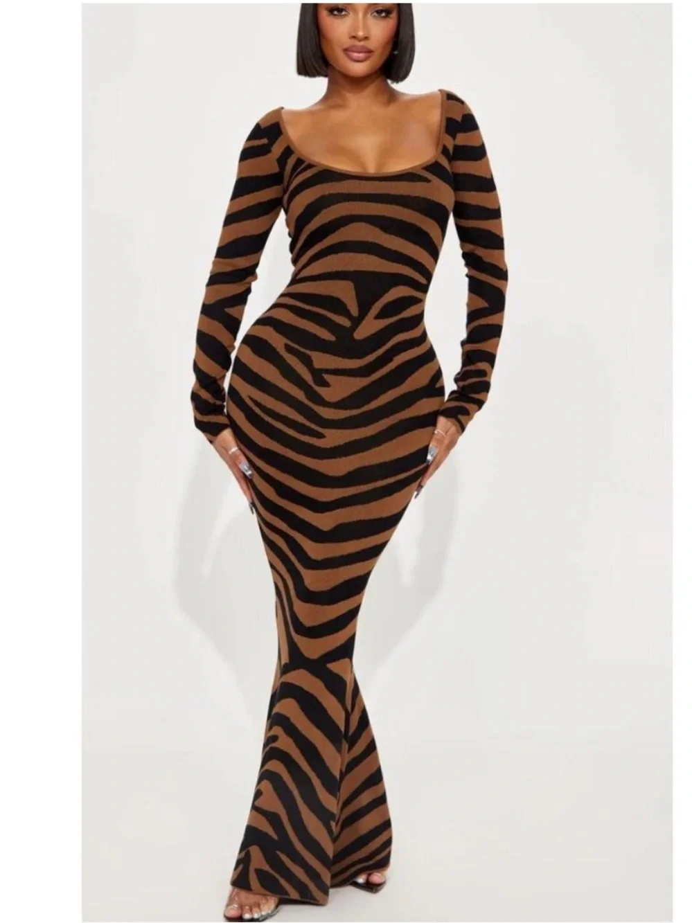 Sutton Sweater Maxi Dress - Black/combo S - Picture 1 of 8